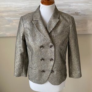 Diane Von Furstenberg metallic double breasted blazer